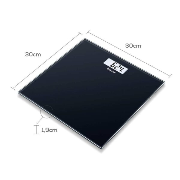 Glass bathroom scale GS 10 black-ميزان ديجيتال - Image 2