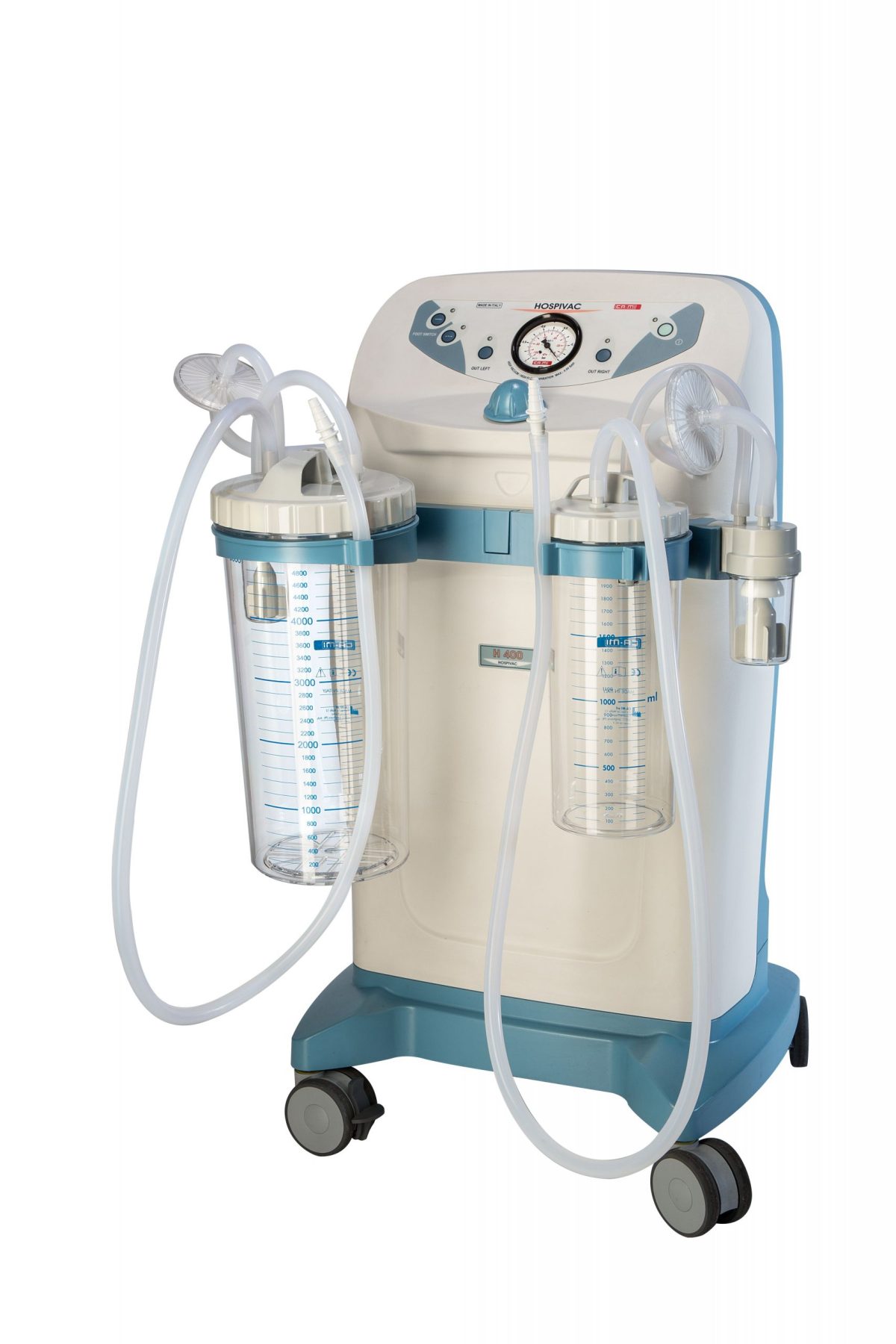 CA-MI New Hospivac 400 surgical suction unit for liposuction and operating theatres, on castors — 2
