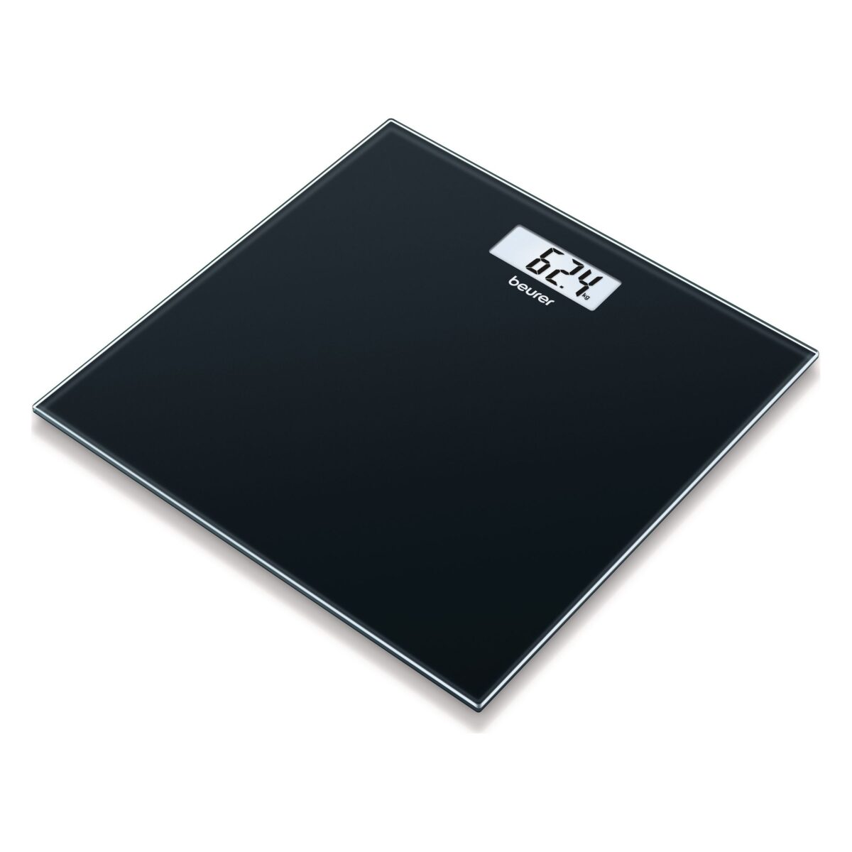 Beurer GS 10 black glass bathroom scale