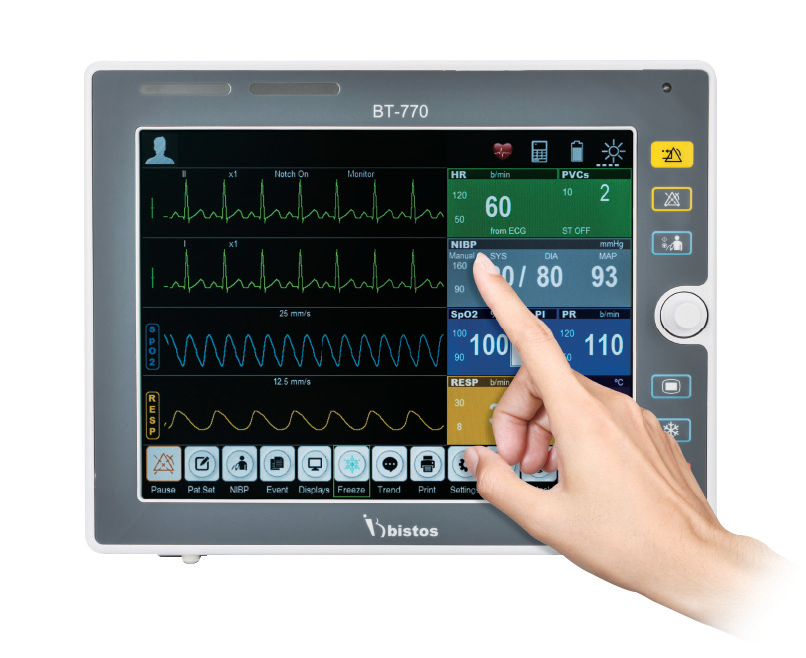 مونيتور مريض 5 وظائف Bistos BT-770 بشاشة لمس
