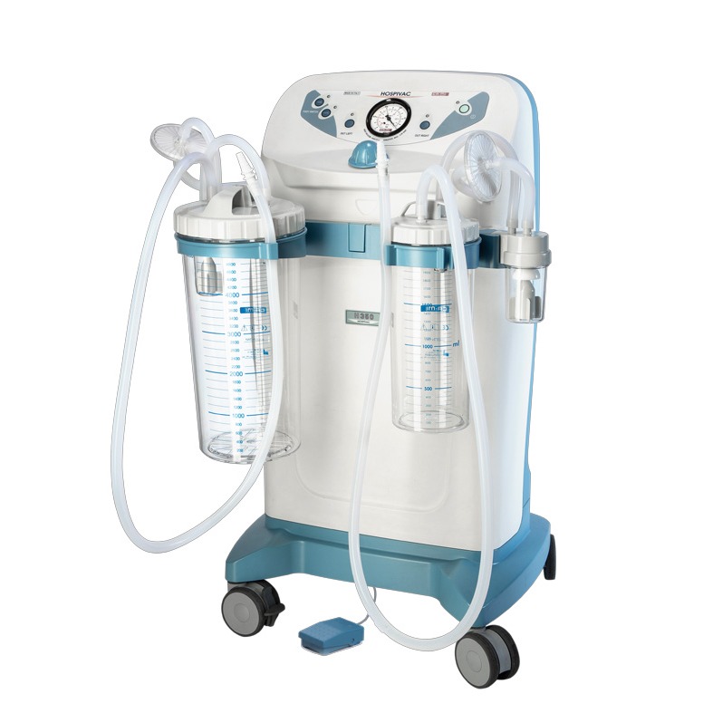 CA-MI New Hospivac 400 surgical suction unit with reusable jars and foot switch