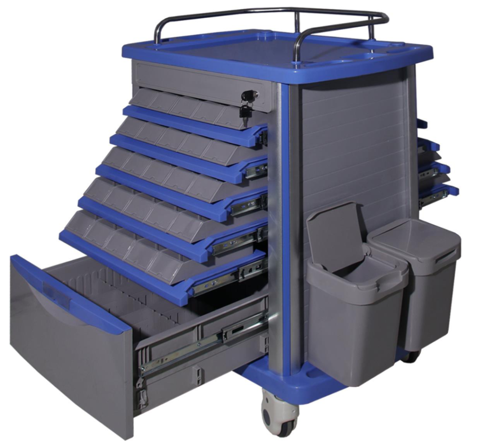 Medicine trolley MT-85071A2-كراش ترولي لتخزين الدواء