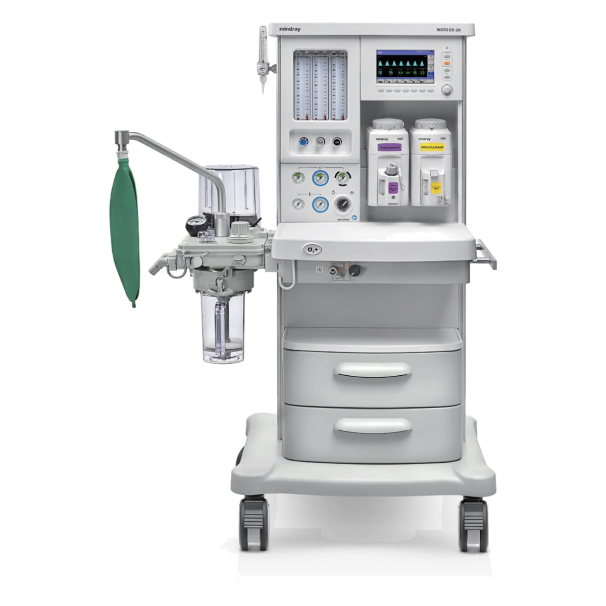 Mindray WATO EX-20 compact anaesthesia machine with two vaporizer positions