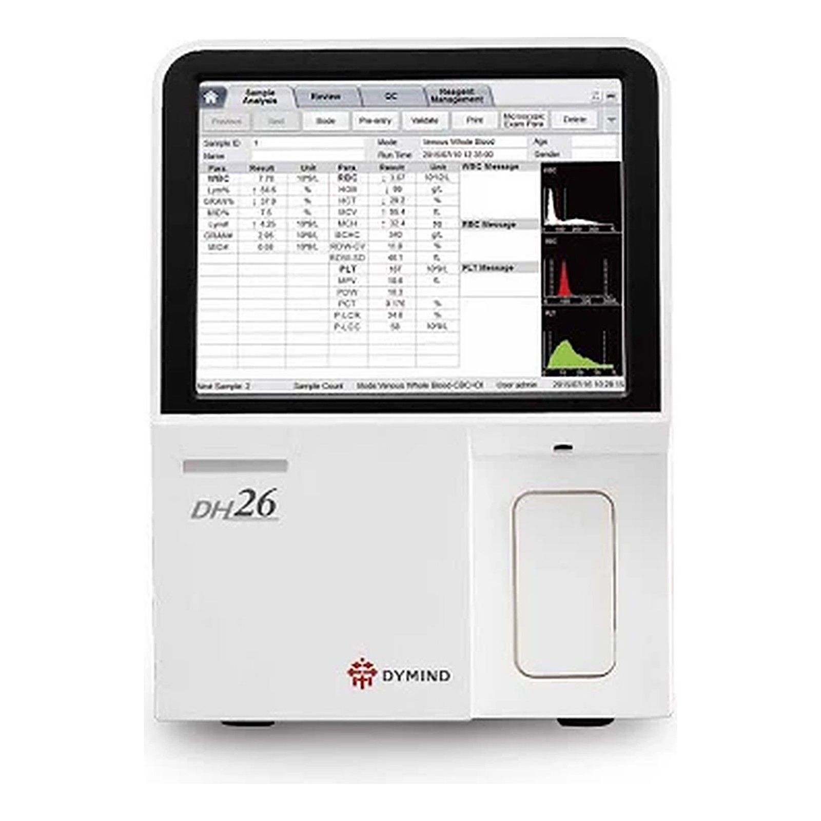 auto-hematology-analyzer-3-part-dymind-dh26-hd جهاز تحليل صورة دم كاملة CBC Dymind DH26