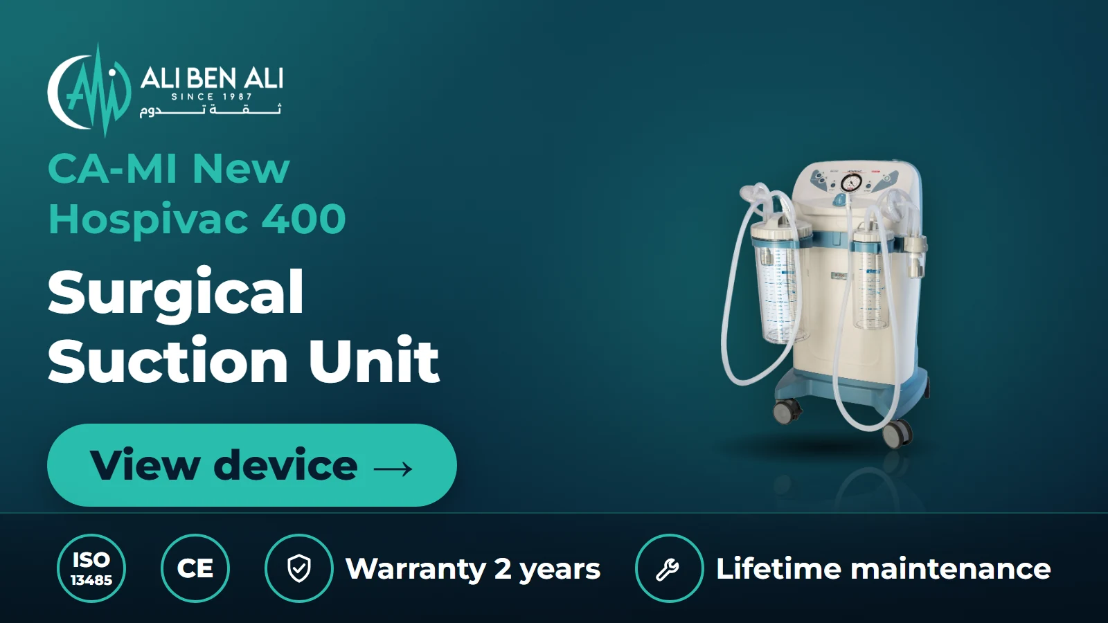 CA-MI New Hospivac 400 surgical suction unit