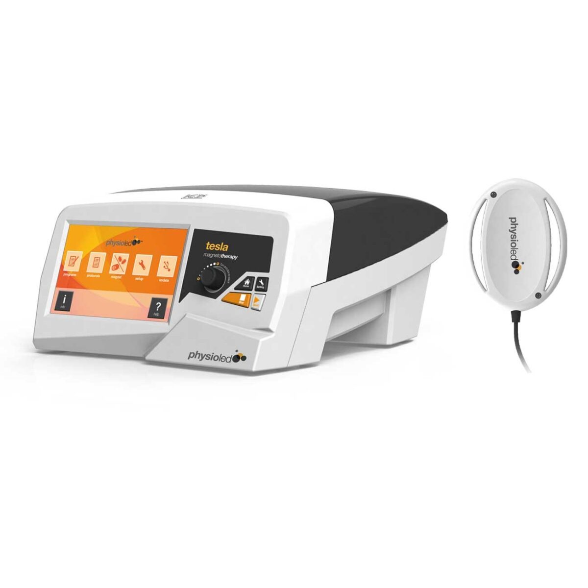 LED PhysioLED Tesla magnetotherapy unit with two 100 Gauss plates