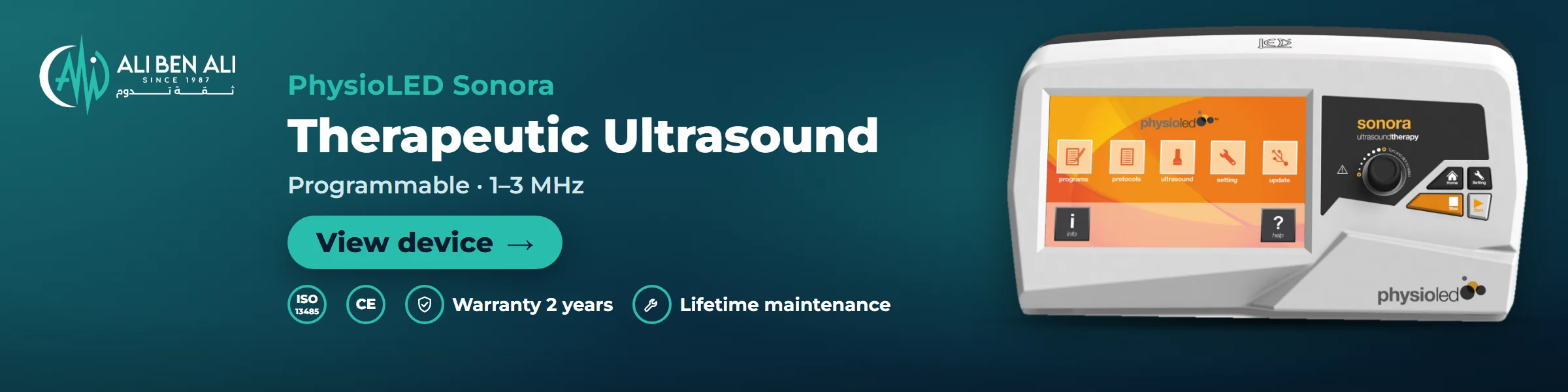 Therapeutic Ultrasound Device PhysioLED Sonora